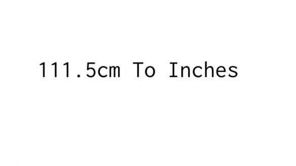 111.5cm To Inches