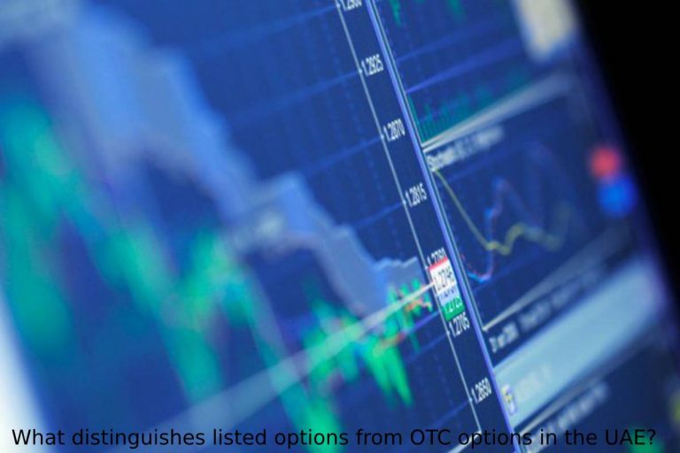 What distinguishes listed options from OTC options in the UAE?