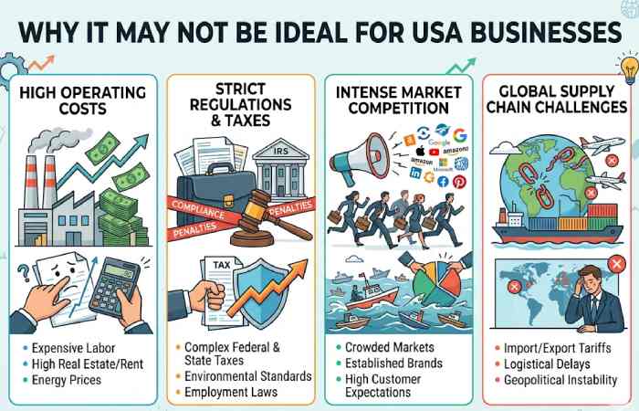 why it may not be ideal for usa businesses